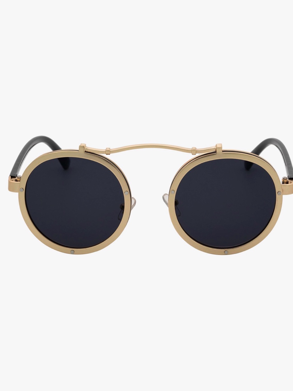 JL Glasses Vintage Round Steampunk Sunglasses Metal Frame For Men Or Women